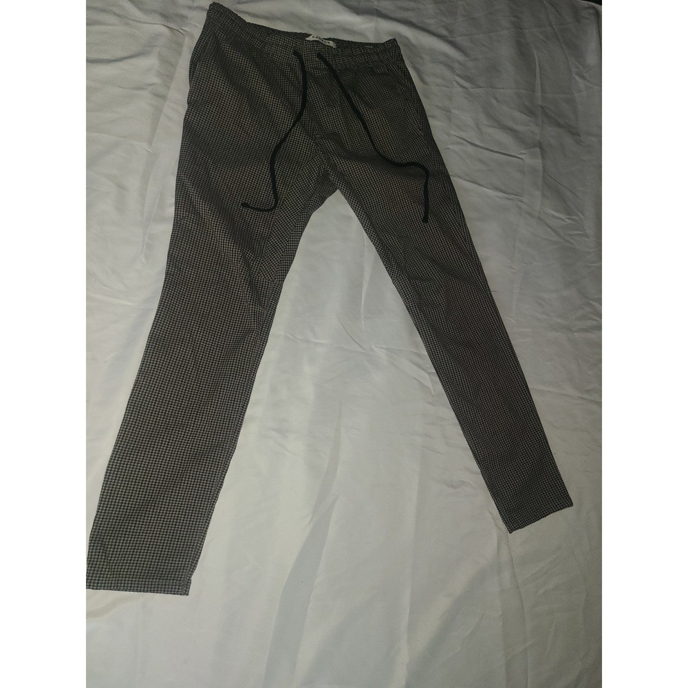 PacSun Mens Houndstooth Jogger Pants Brown Flannel Plaid Size M 133SP205051PC